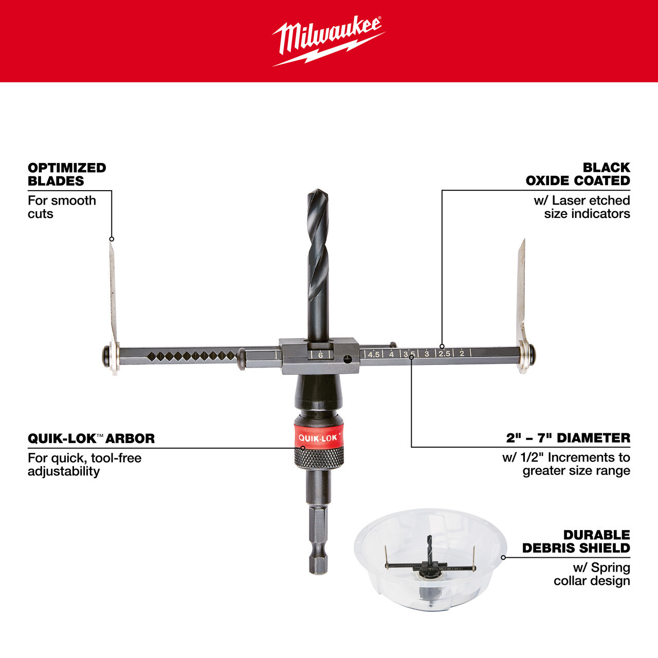 Milwaukee 49-56-0320 Adjustable Hole Cutter