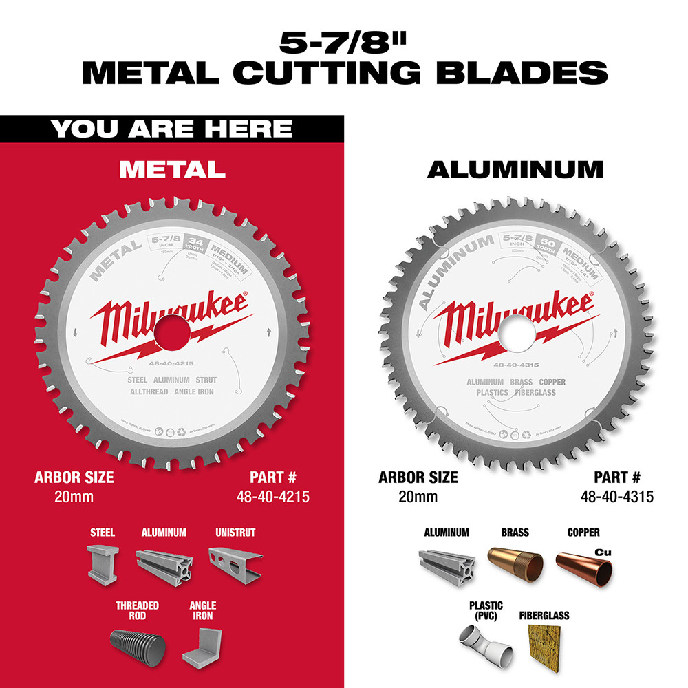 Milwaukee 48-40-4215 5-7/8 in. Metal Cutting Circular Saw Blade