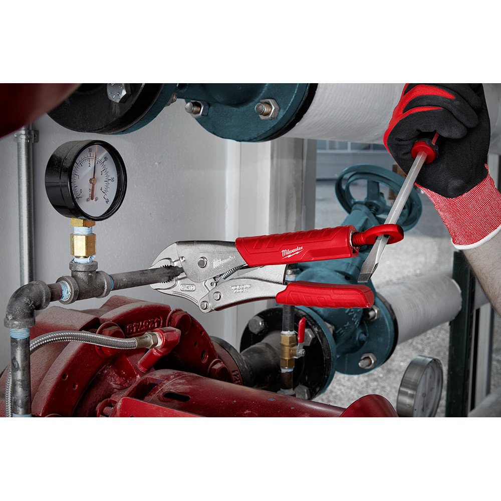 Milwaukee 48-22-3402 2Pc 7 in. & 10 in. TORQUE LOCK Curved Jaw Locking Pliers Set With Grip