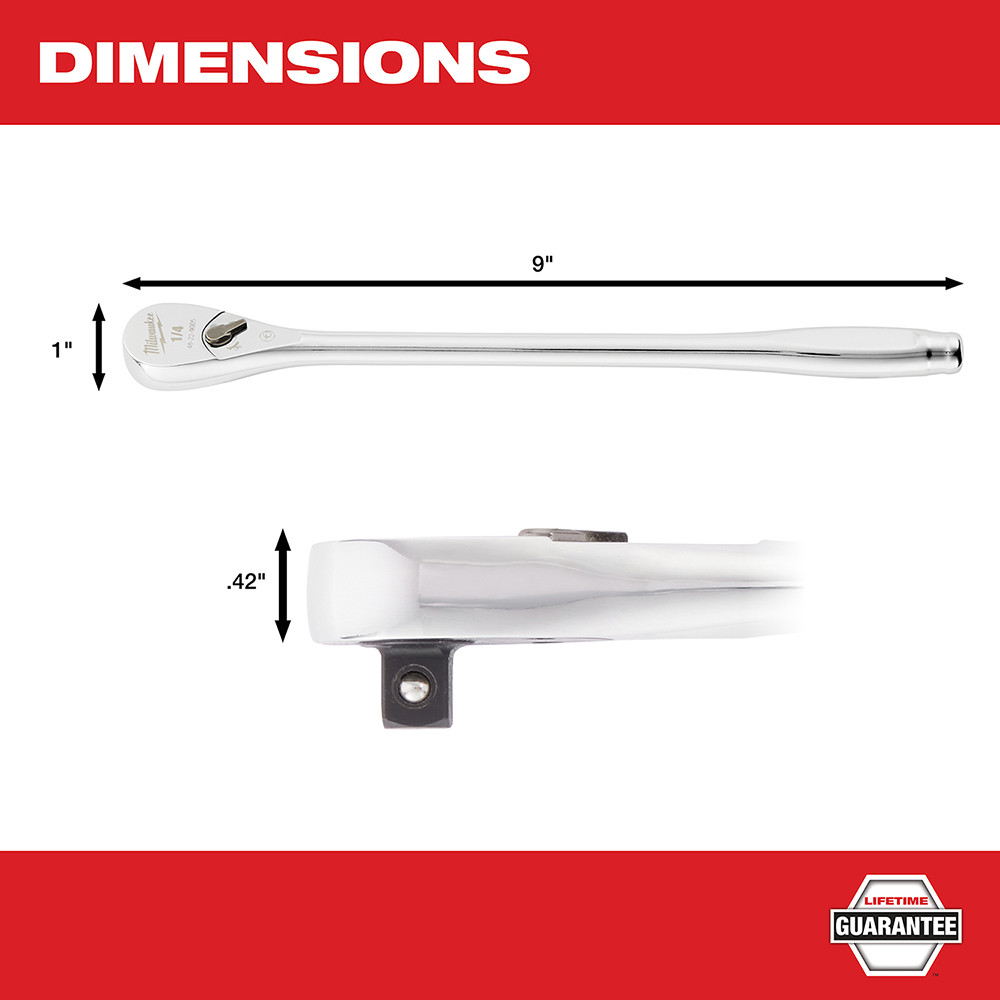 Milwaukee 48-22-9005 1/4" Drive 9" Ratchet