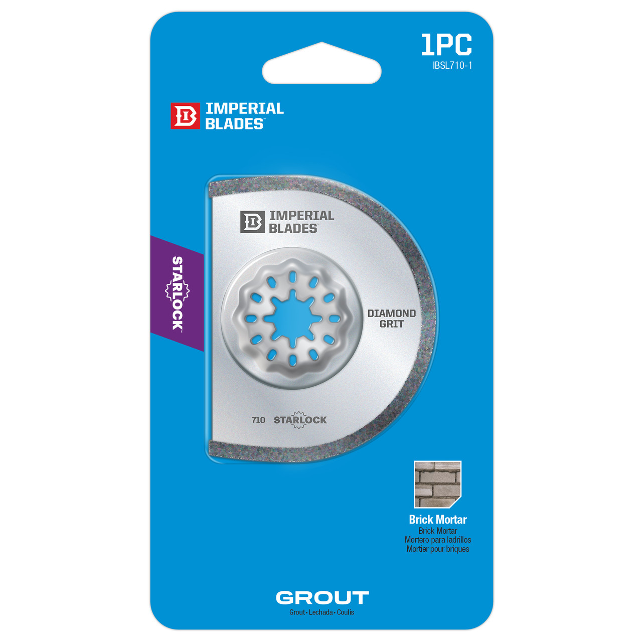 Milwaukee IBSL710-1 Imperial Blades IBSL710-1 Starlock 3" Diamond Grit Segment Blade, 1PC