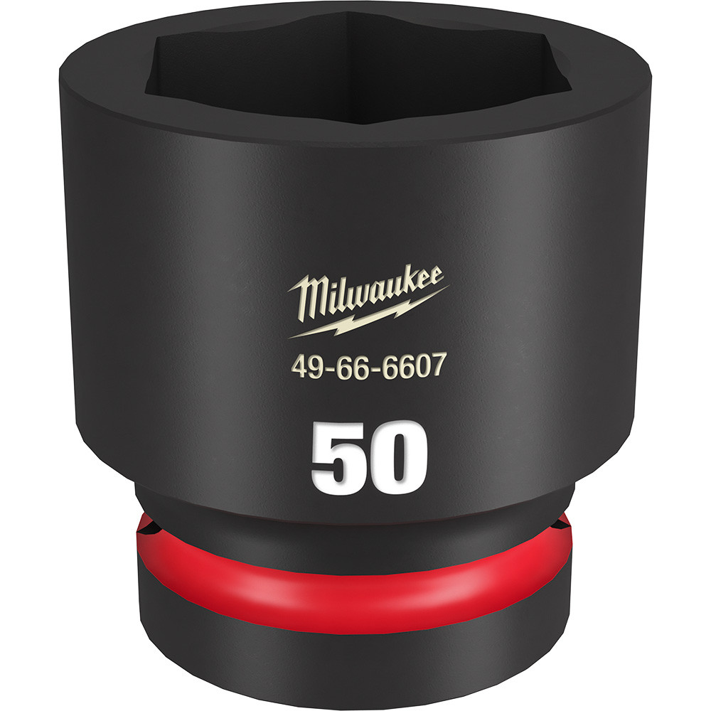 Milwaukee 49-66-6607 Shockwave Impact Duty 1" Drive 50MM Standard 6 Point Socket