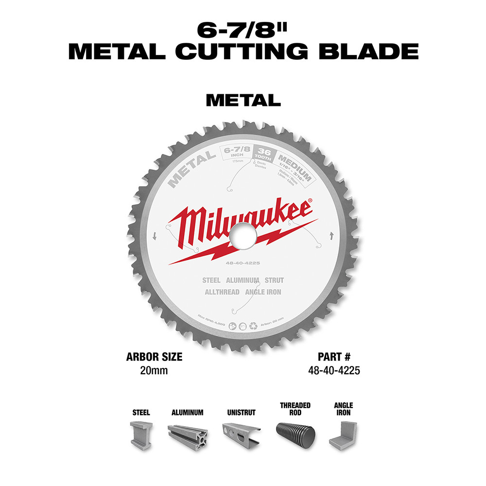 Milwaukee 48-40-4225 6-7/8 in. Metal Cutting Circular Saw Blade