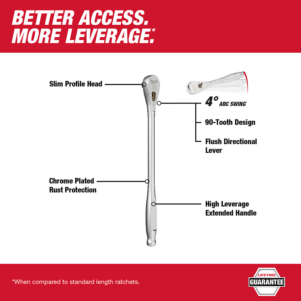 Milwaukee 48-22-9037 3/8" Drive 12" Ratchet
