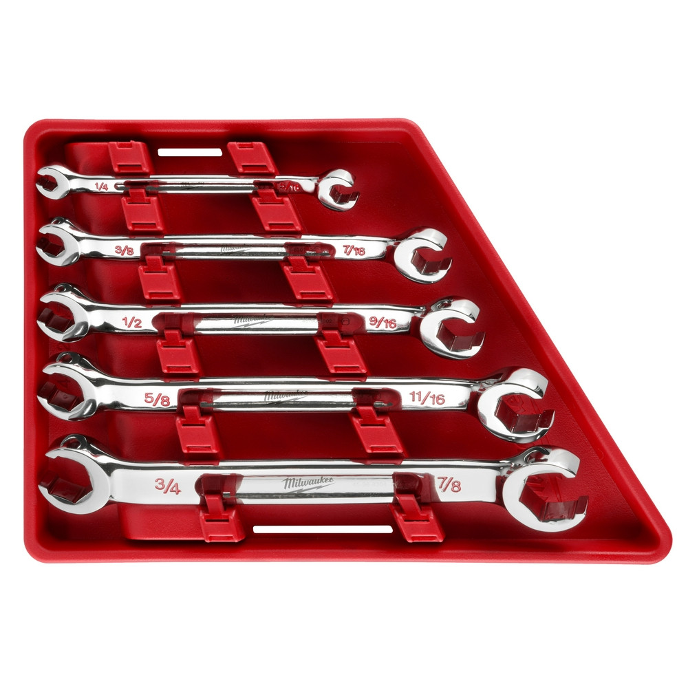 Milwaukee 48-22-9470 5pc Double End Flare Nut Wrench Set - SAE