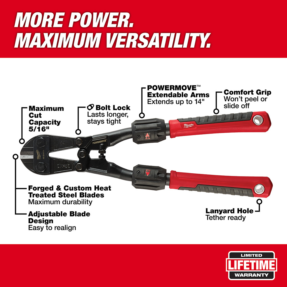 Milwaukee 48-22-4114 14 in. Adaptable Bolt Cutter with POWERMOVE
