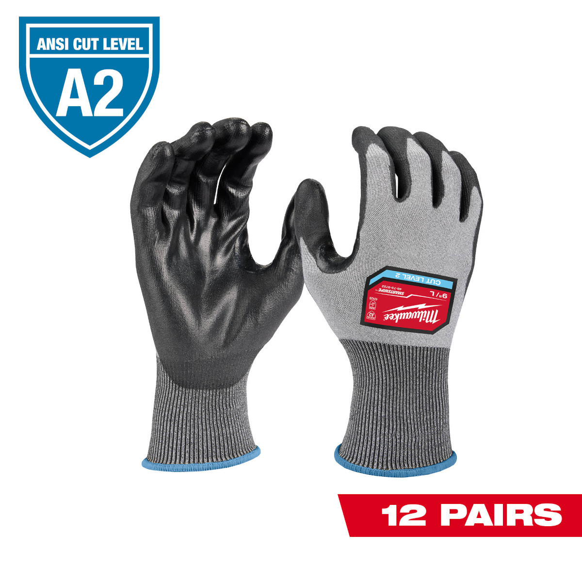 Milwaukee 48-73-8723B 12 Pair Cut Level 2 High Dexterity Polyurethane Dipped Gloves - XL