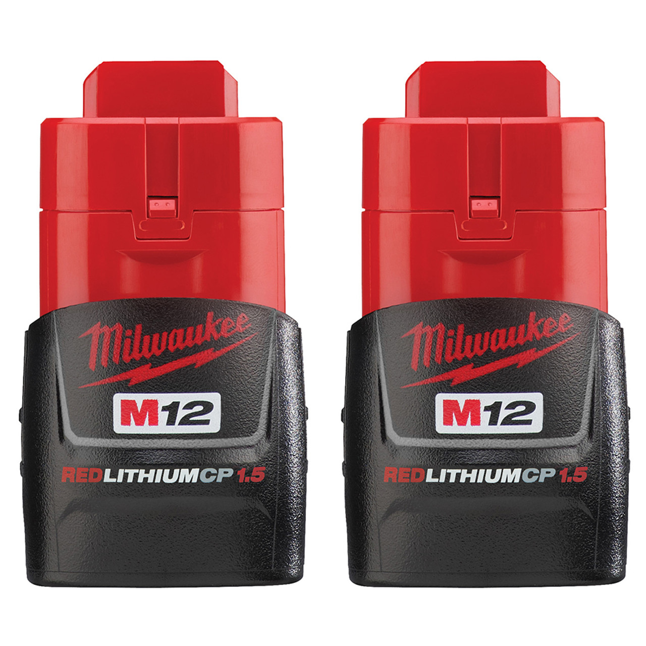 Milwaukee 48-11-2411 M12 REDLITHIUM 1.5Ah Compact Battery Pack (2 Piece)