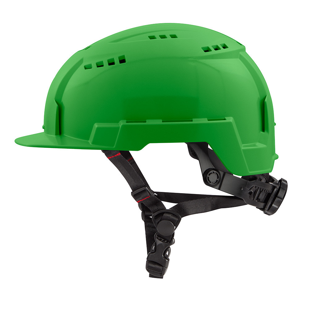 Milwaukee 48-73-1326 Green Front Brim Vented Safety Helmet (USA) - Type 2, Class C