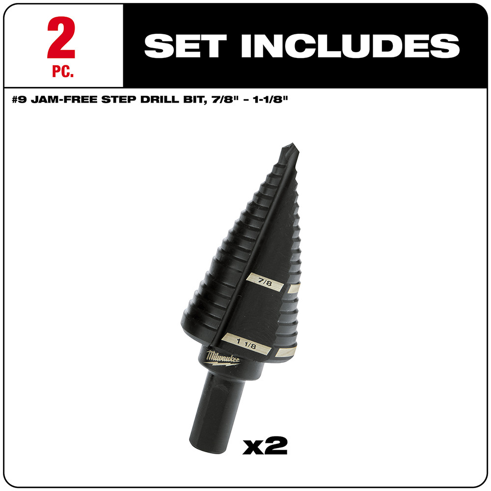 Milwaukee 48-89-9239 2 PC #9 Step Drill Bit Set