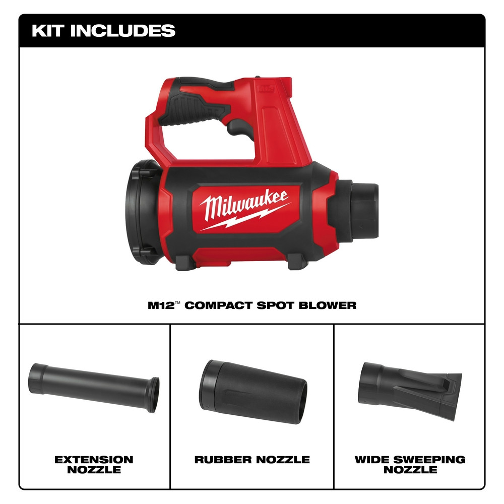Milwaukee 0852-20 M12 Compact Spot Blower