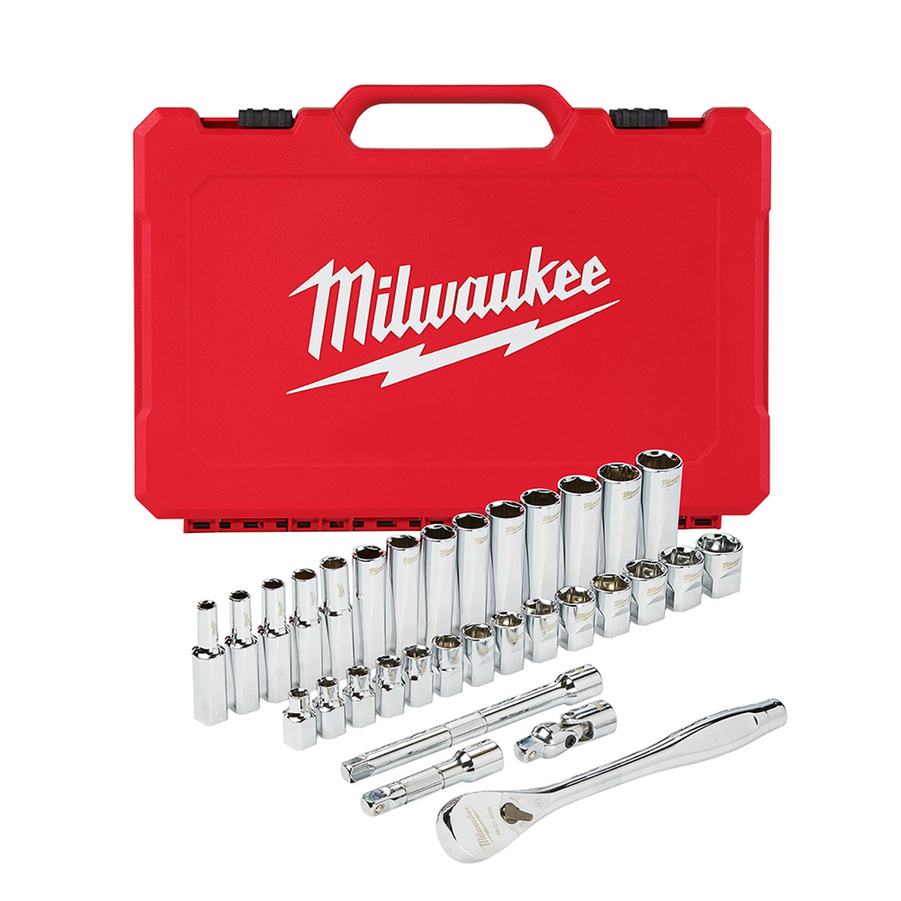 Milwaukee 48-22-9508 3/8 in. Drive 32 pc. Ratchet & Socket Set - Metric