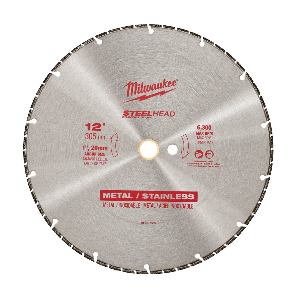 Milwaukee 49-93-7835 12 in. STEELHEAD Diamond Cut-Off Blade