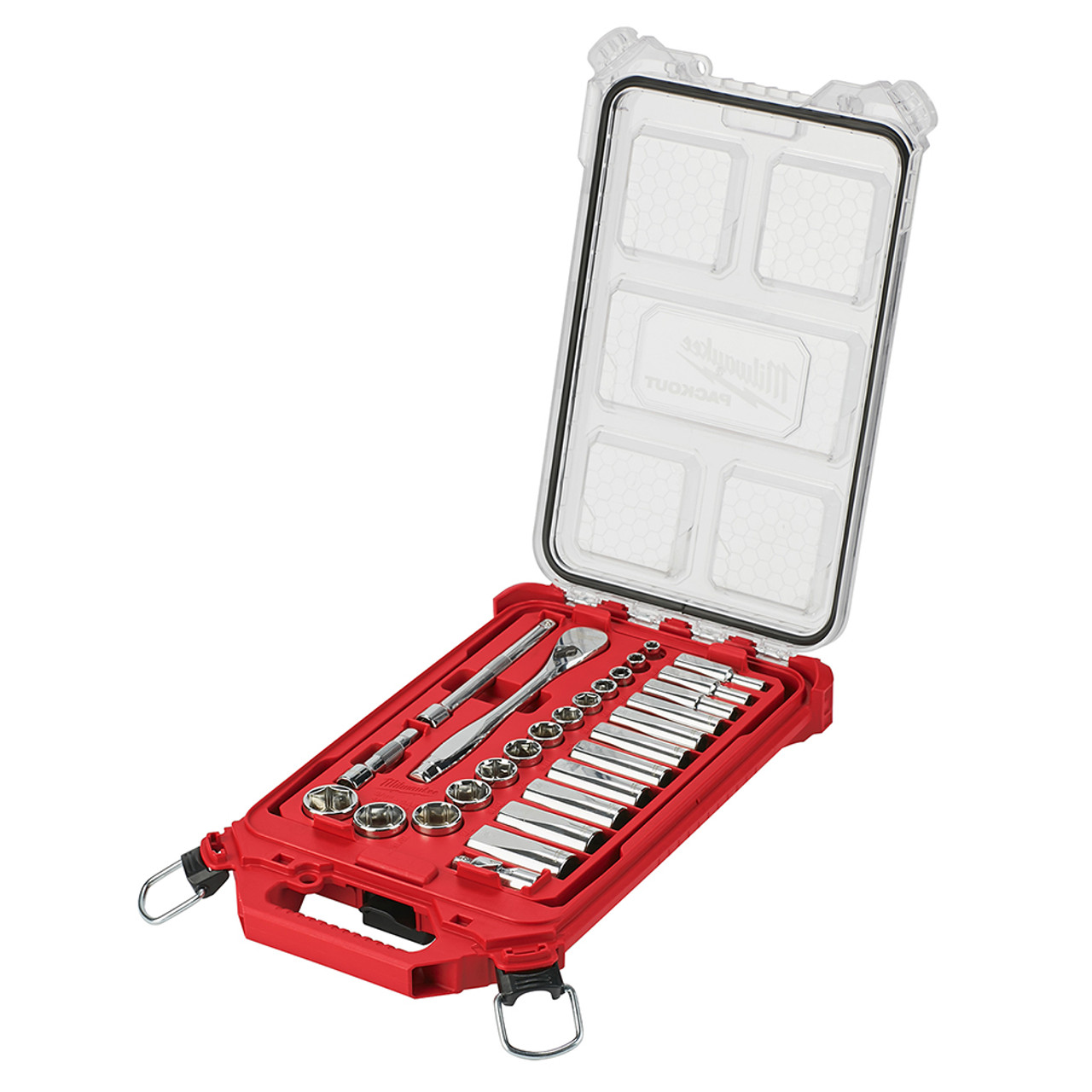 Milwaukee 48-22-9481 3/8" 28 Pc Ratchet & Socket Set with PACKOUT Organizer