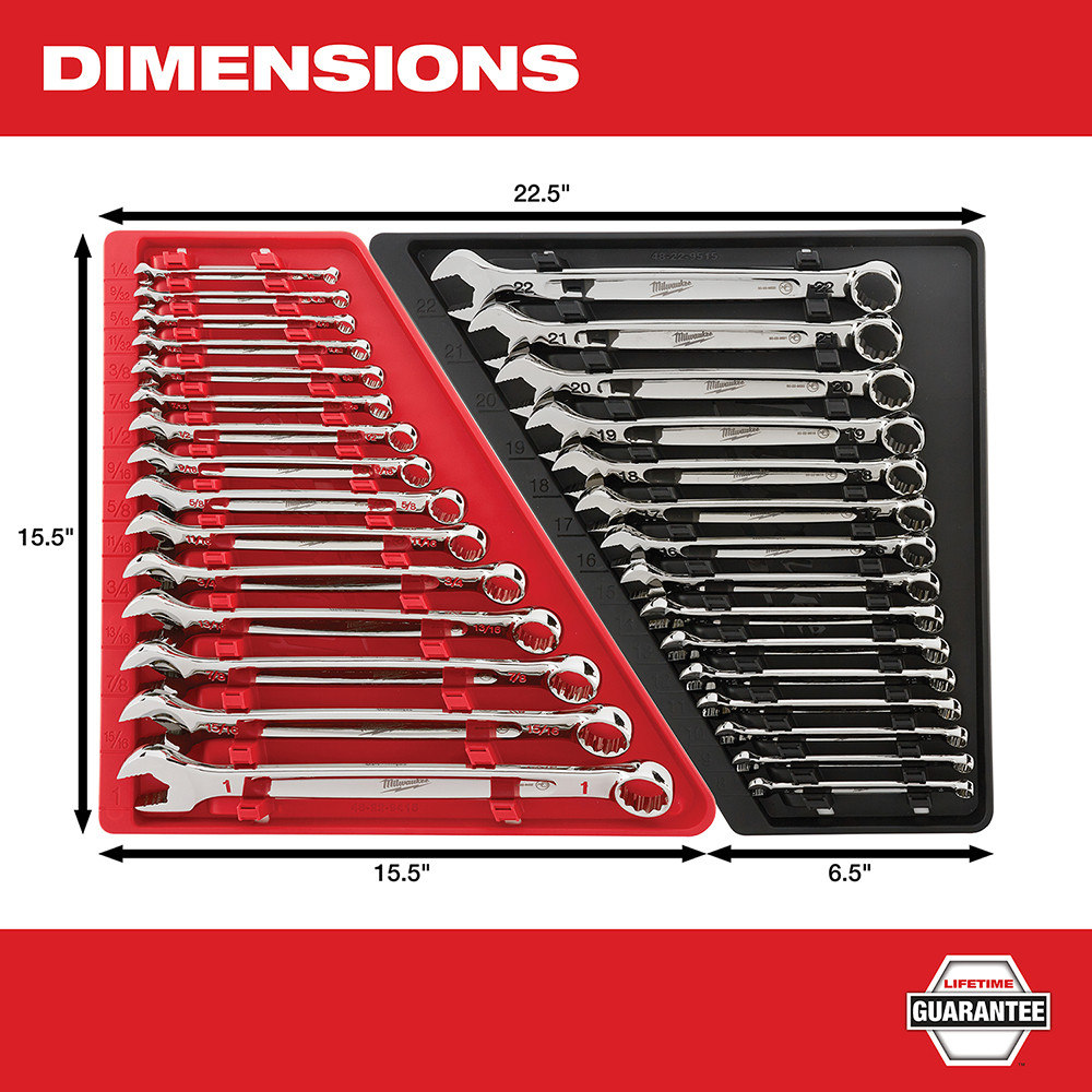 Milwaukee 48-22-9415 15-Piece Combination Wrench Set - SAE