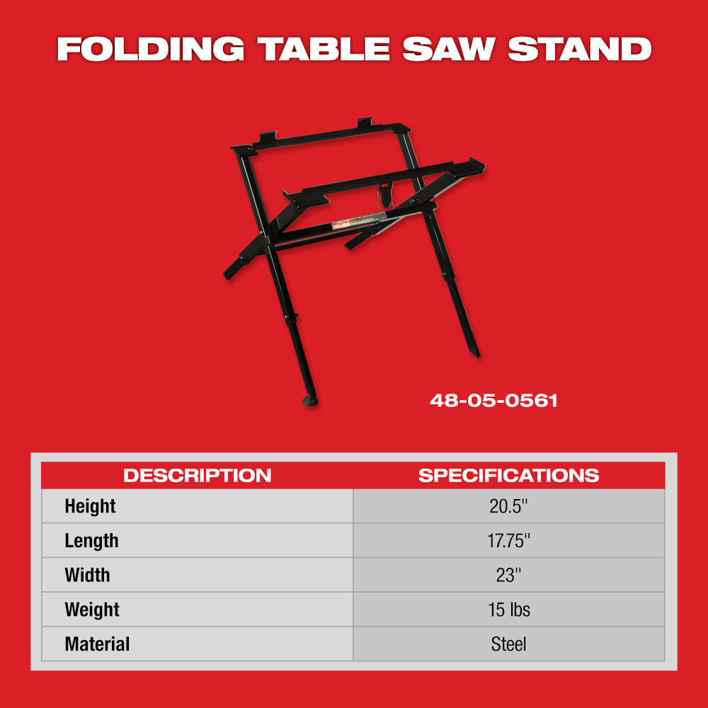 Milwaukee 48-08-0561 Folding Table Saw Stand