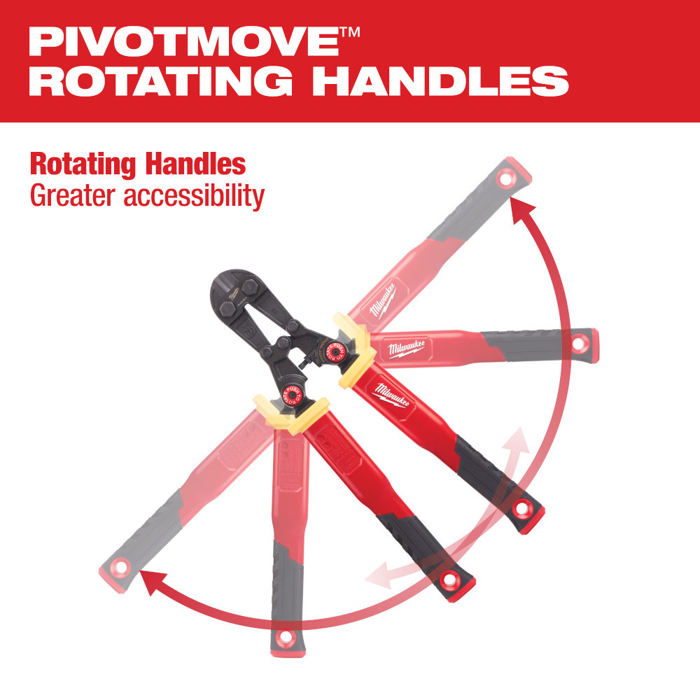 Milwaukee 48-22-4218 18 in. Fiberglass Bolt Cutter with PIVOTMOVE Rotating Handles