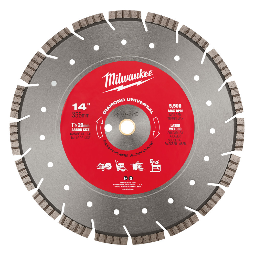 Milwaukee 49-93-7140 14 in. Diamond Universal Segmented-Turbo