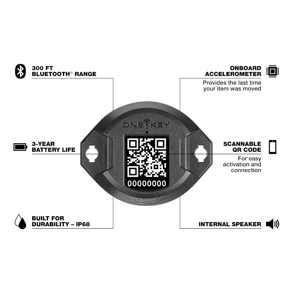 Milwaukee 48-21-2310 ONE-KEY Bluetooth Tracking Tag - 10 Pack