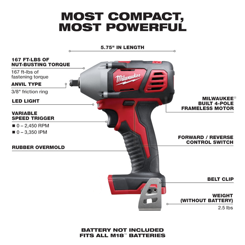 Milwaukee 2658-20 M18 3/8 in. Impact Wrench