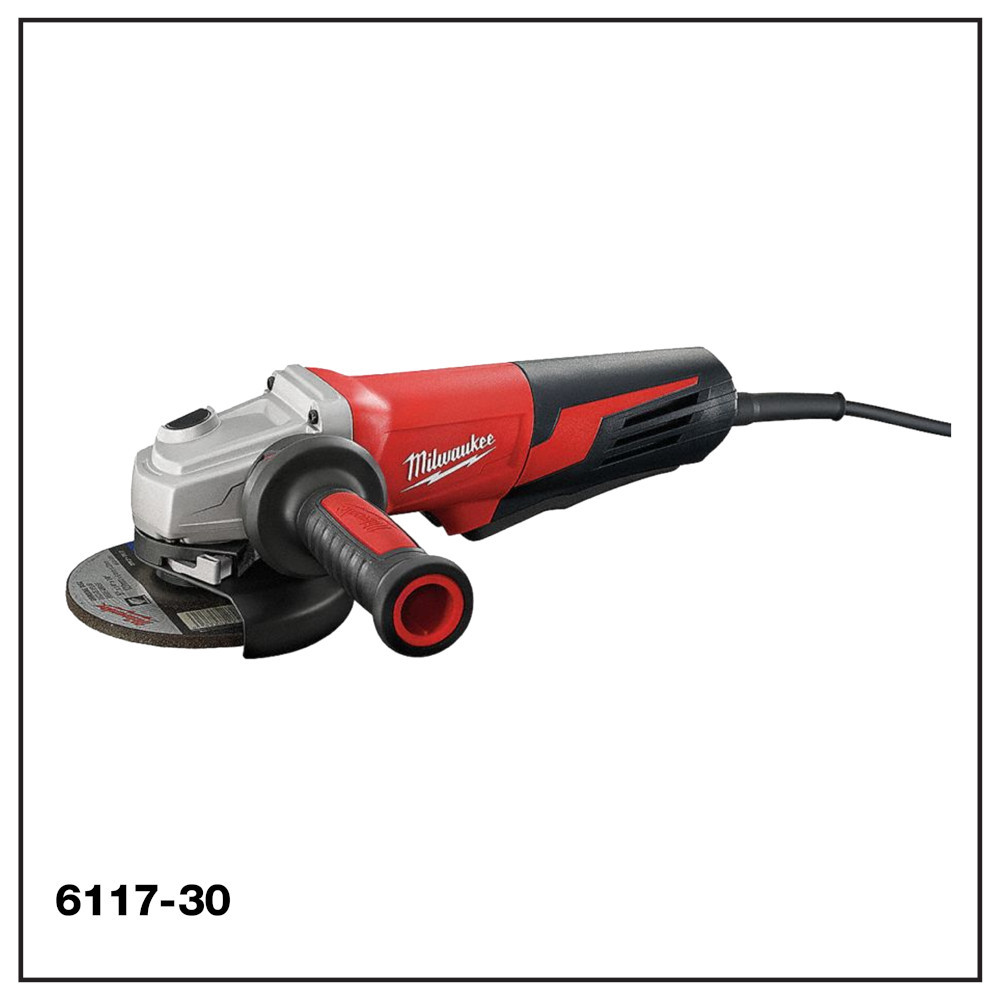 Milwaukee 6117-30 13 Amp 5 in. Small Angle Grinder Paddle, Lock-On