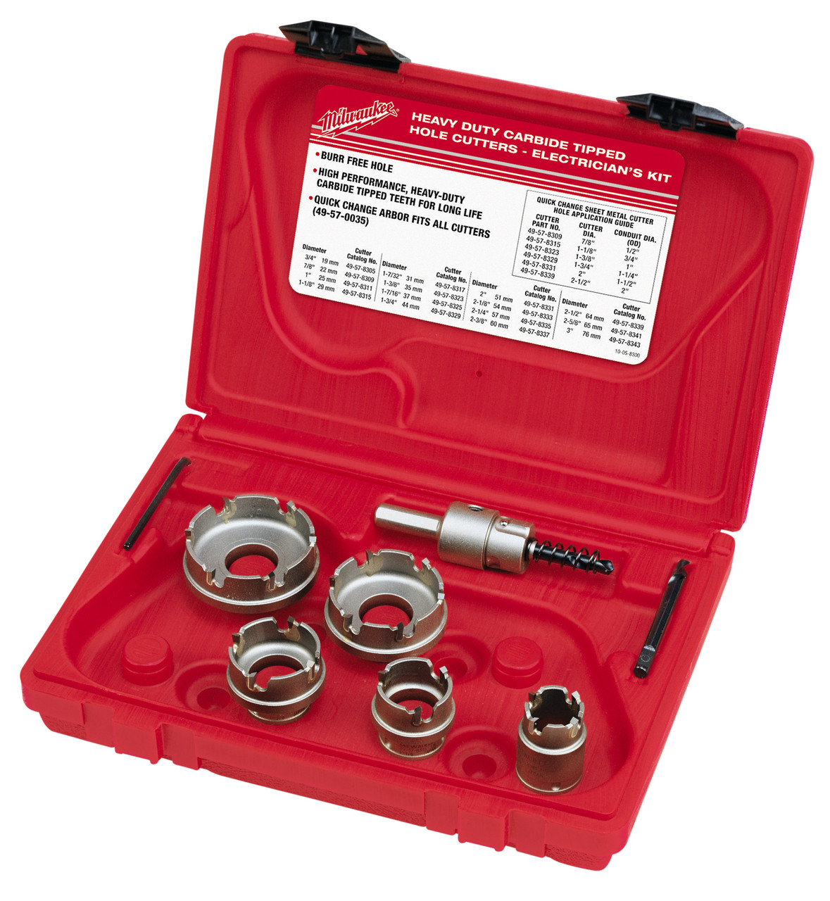 Milwaukee 49-22-8310 Electrician's Sheet Metal Carbide Cutter Kit (7 Piece)