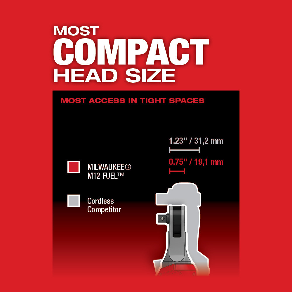 Milwaukee 2567-20 M12 FUEL 3/8" High Speed Ratchet