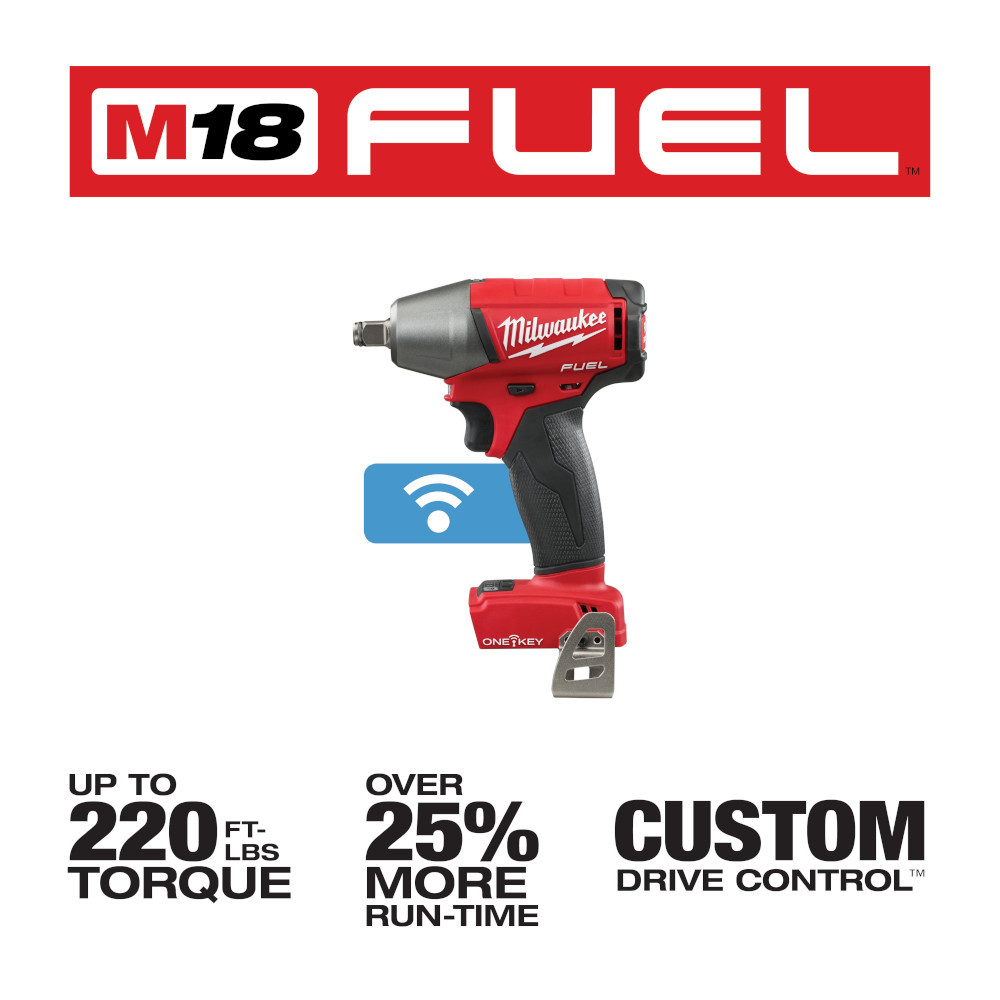 Milwaukee 2759B-20 M18 FUEL 1/2 in. Compact Impact Wrench w/ Friction Ring with ONE-KEY