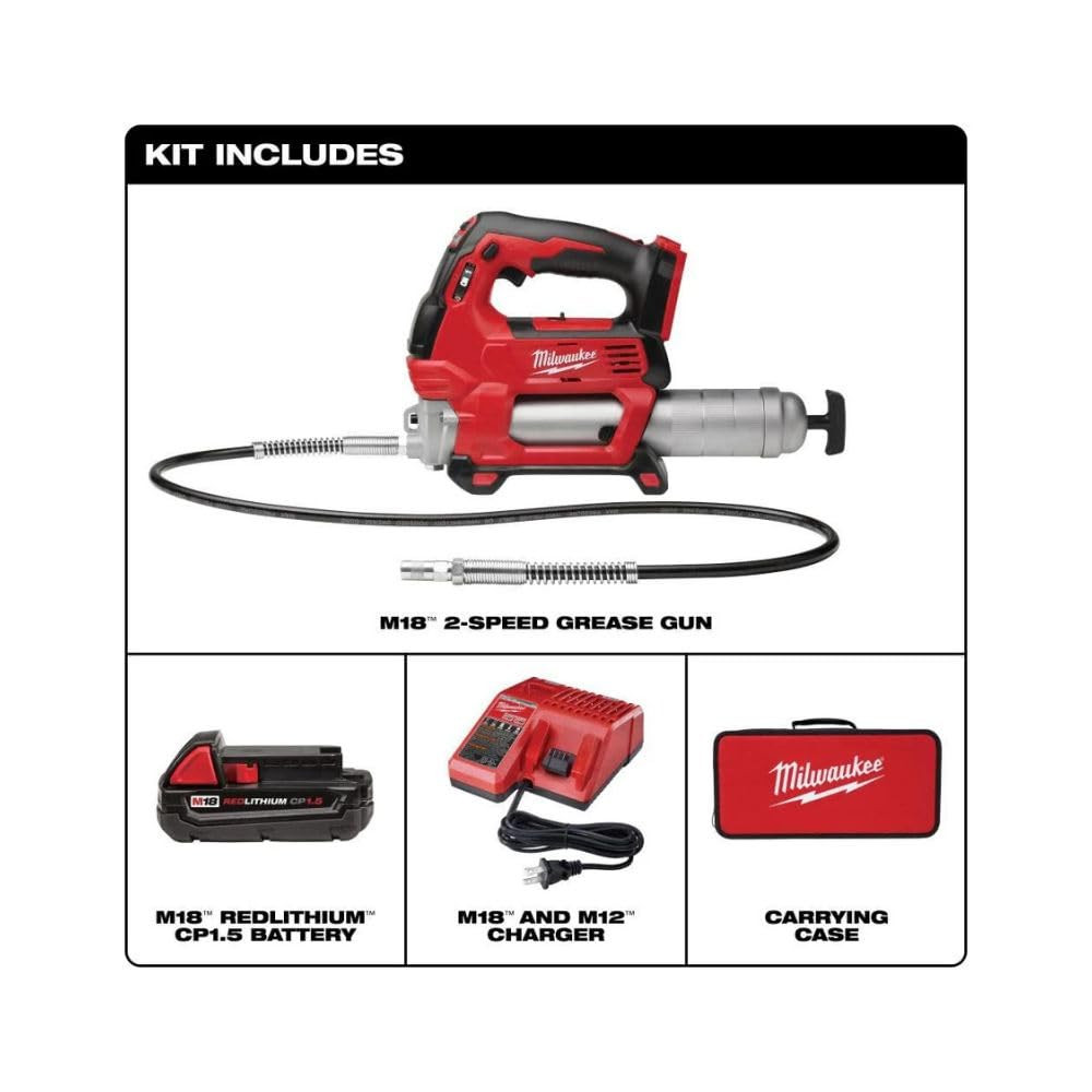 Milwaukee 2646-21CT M18 2-Speed Grease Gun 1CT Kit