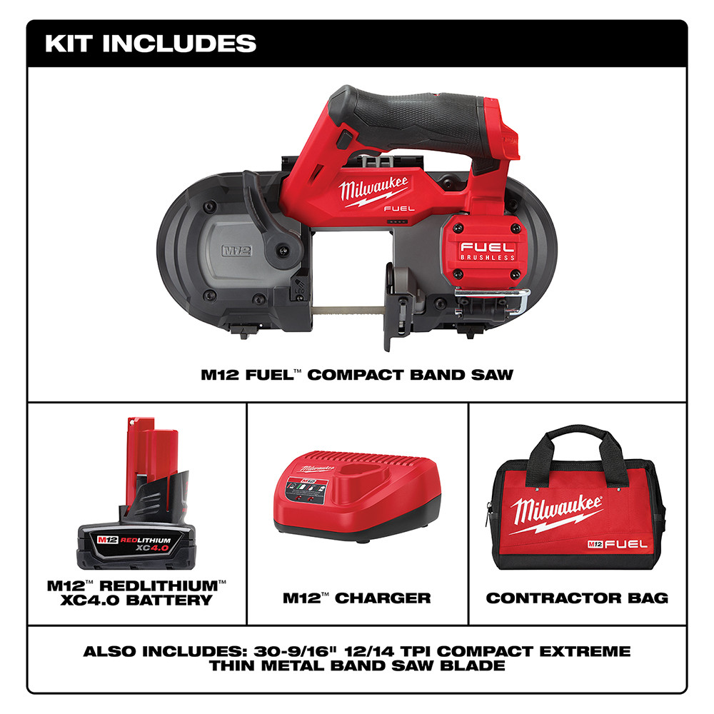 Milwaukee 2529-21XC M12 FUEL Compact Band Saw Kit