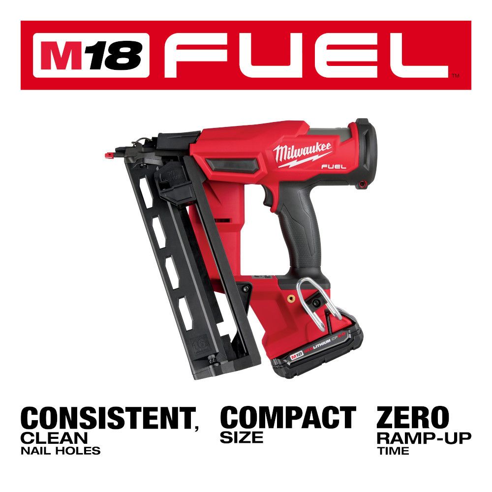 Milwaukee 2841-21CT M18 FUEL 16 Gauge Angled Finish Nailer Kit