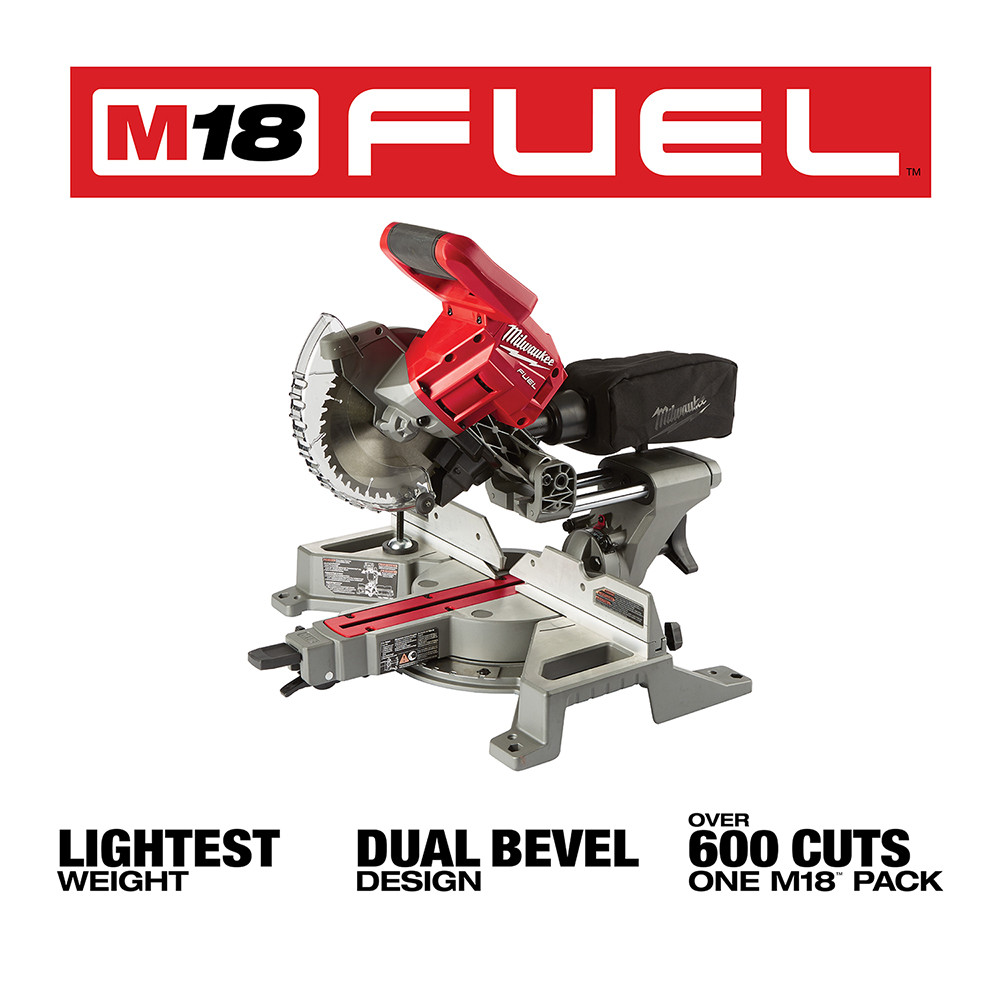 Milwaukee 2733-20 M18 FUEL 7-1/4 in. Dual Bevel Sliding Compound Miter Saw