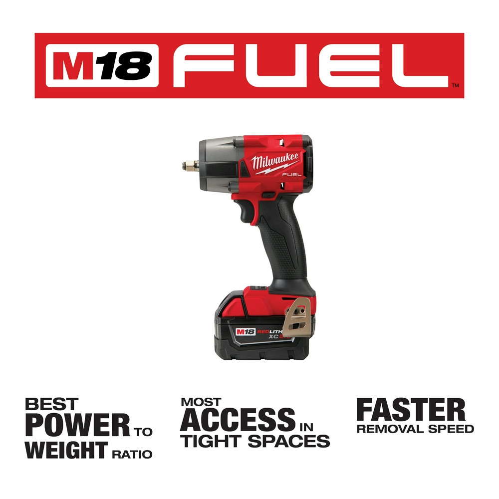 Milwaukee 2960-22R M18 FUEL 3/8" Mid-Torque Impact Wrench w/ Friction Ring Kit