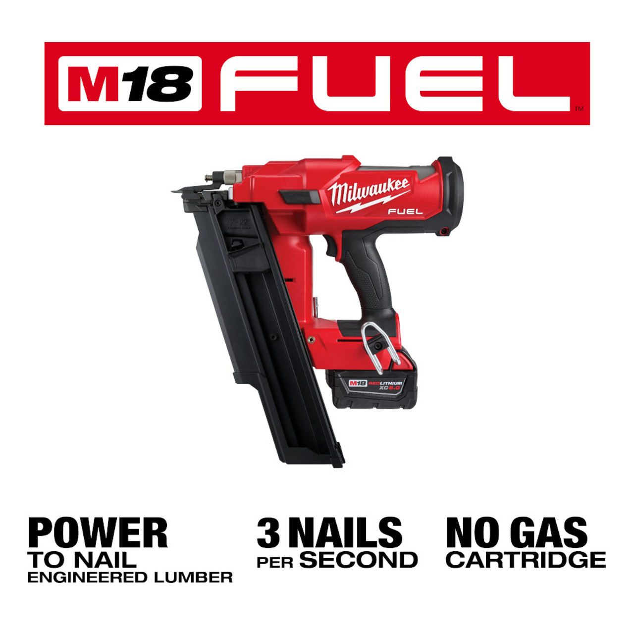 Milwaukee 2744-21 M18 FUEL 21 Degree Framing Nailer Kit