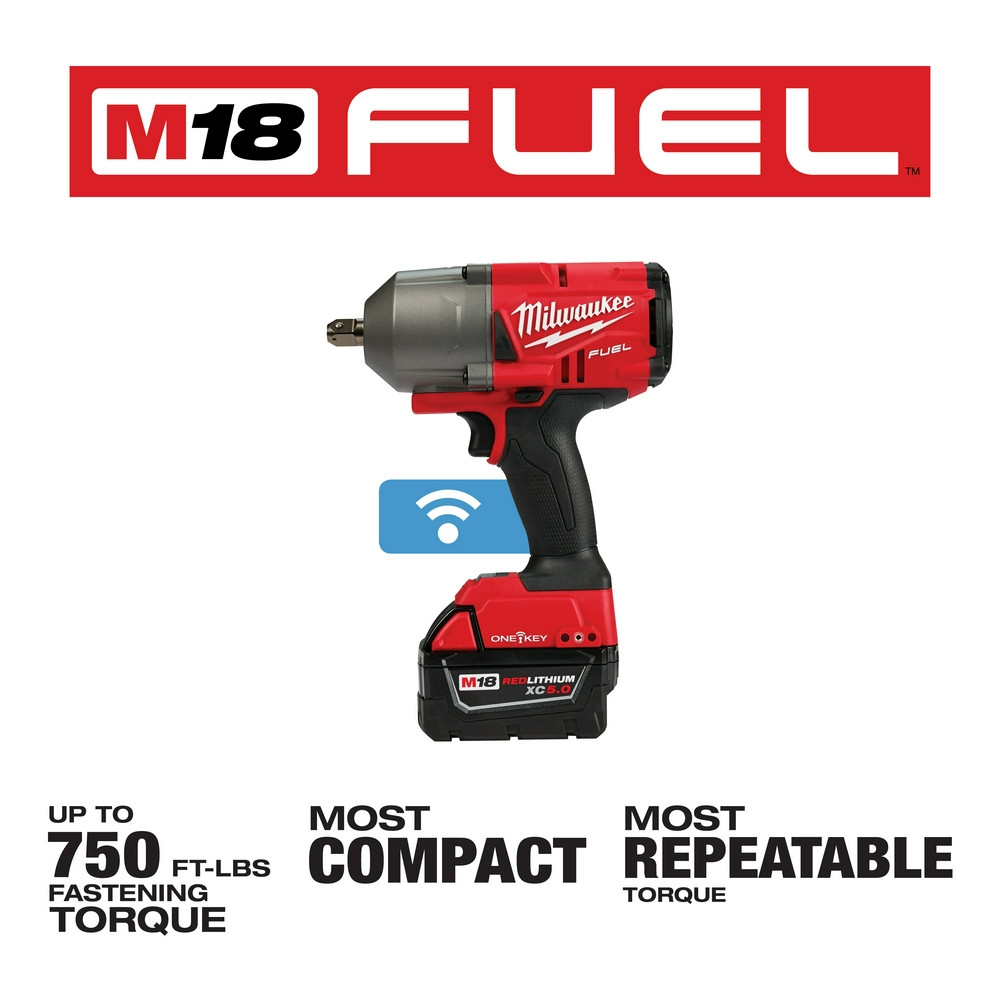Milwaukee 2862-22R M18 FUEL w/ ONE-KEY High Torque Impact Wrench 1/2" Pin Detent Kit