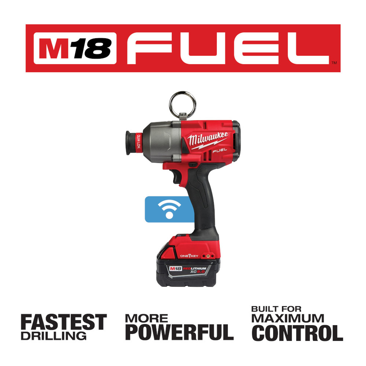Milwaukee 2865-22 M18 FUEL 7/16 in. Hex Utility HTIW w/ ONE-KEY Kit