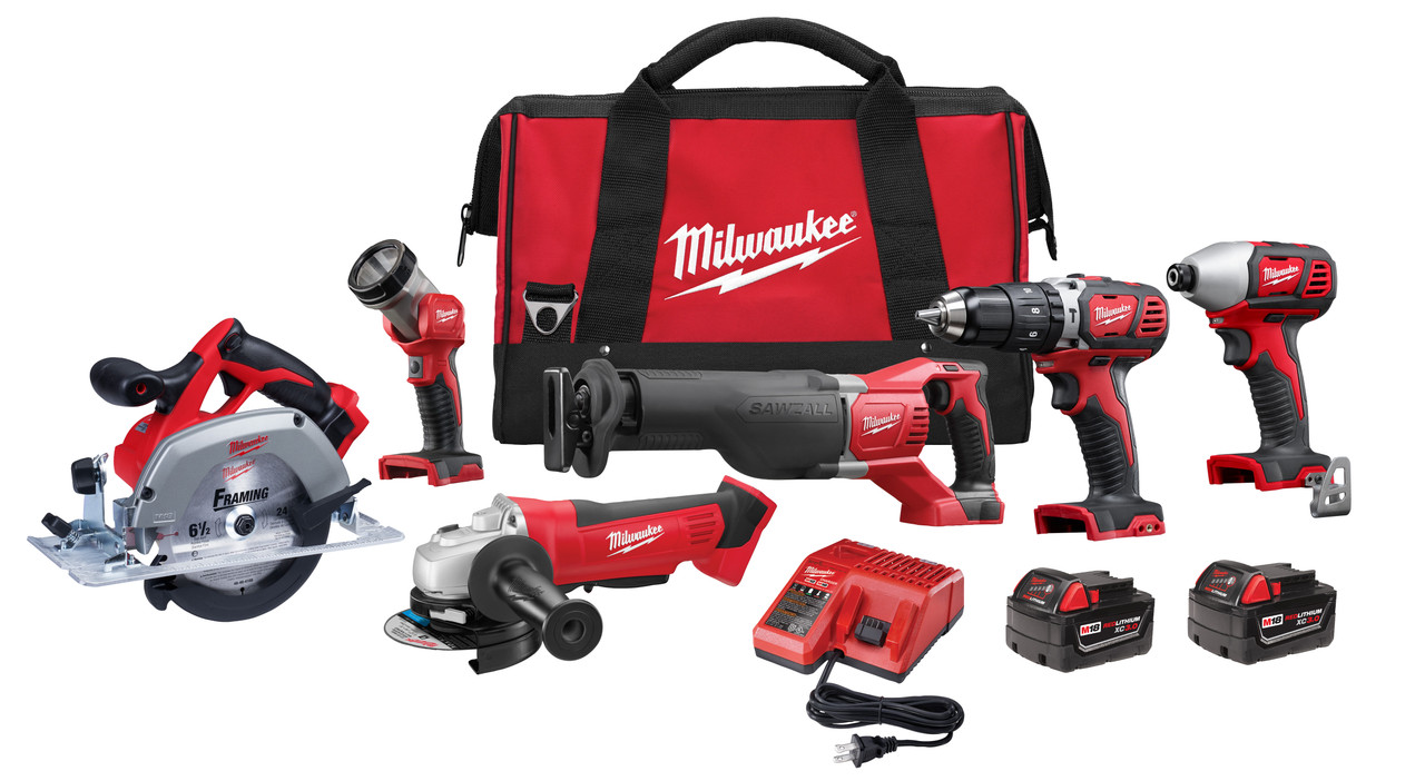 Milwaukee 2696-26 M18 Cordless Lithium-Ion 6-Tool Combo Kit