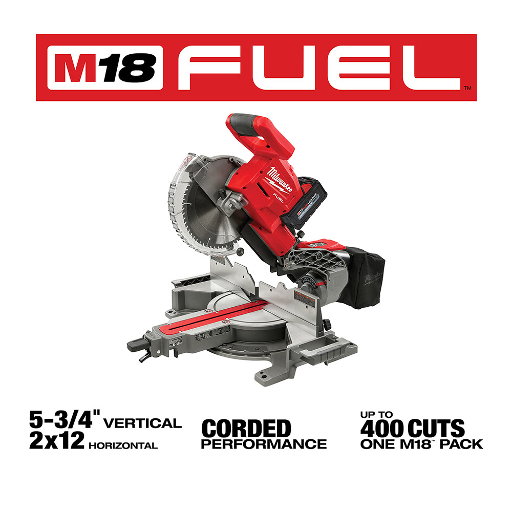 Milwaukee 2734-21 M18 FUEL 10" Dual Bevel Sliding Compound Miter Saw Kit
