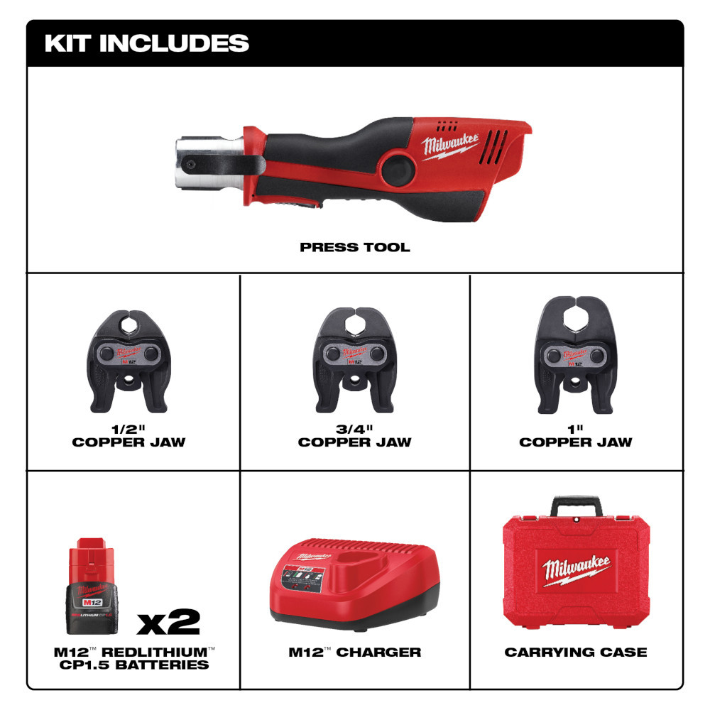 Milwaukee 2473-22 M12 Press Tool