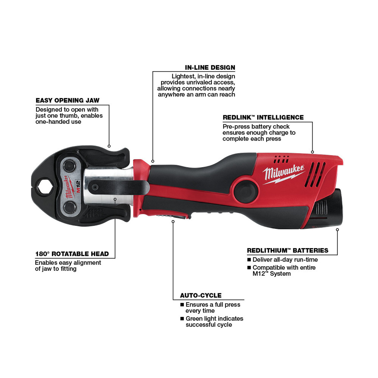 Milwaukee 2473-22 M12 Press Tool Milwaukee 2473-22 M12 Press Tool