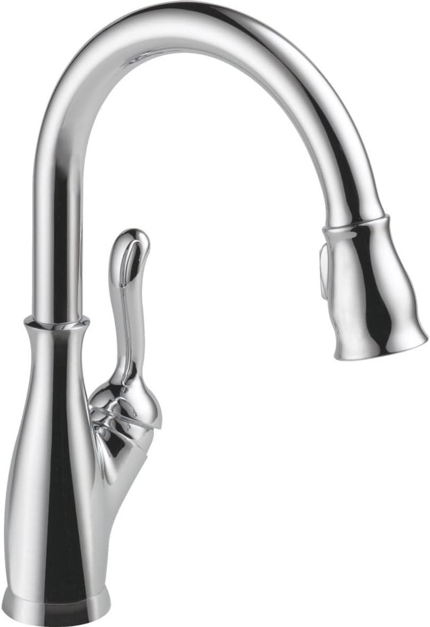 Delta Leland Single Handle Pull-Down Kitchen Faucet with ShieldSpray Technology and Soap and Loation Dispenser in Chrome Finish