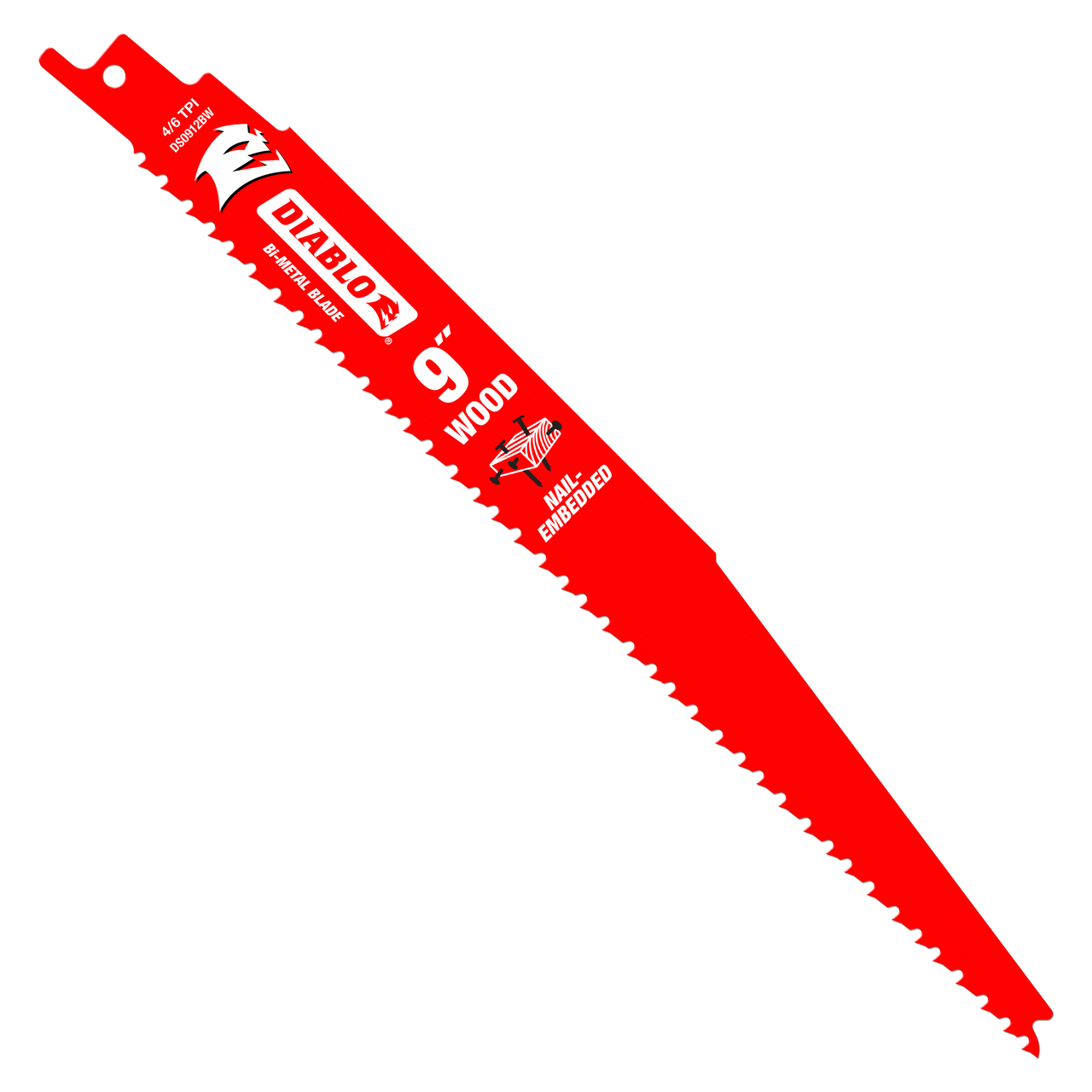 Diablo DS0912BW5 9 in. Bi-Metal Recip Blade for Nail Embedded Wood (5-Pack)