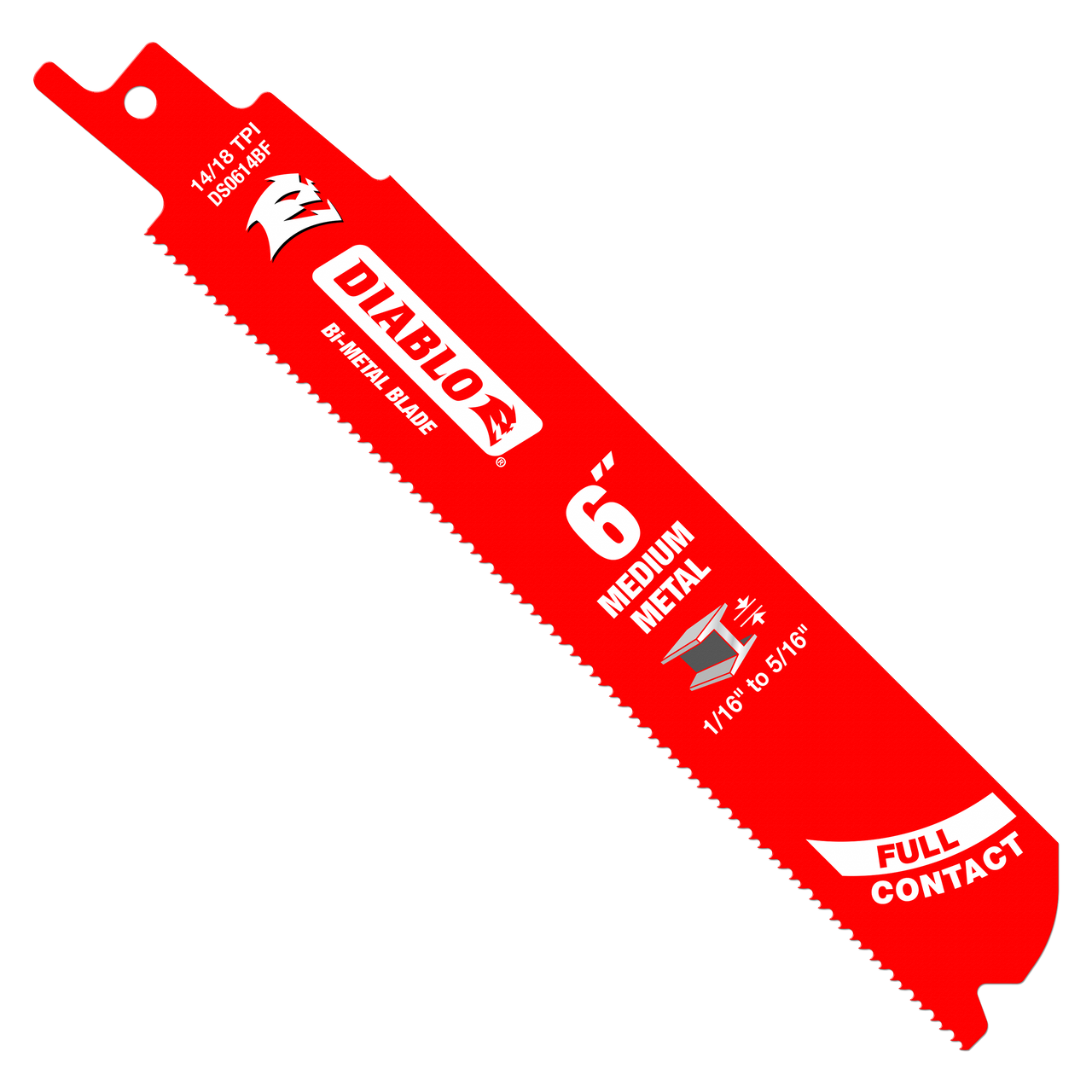 Diablo DS0614BF15 6 in. Bi-Metal Recip Blade for Medium Metal Cutting (3/32 in. to 5/16 in.) (15-Pack)