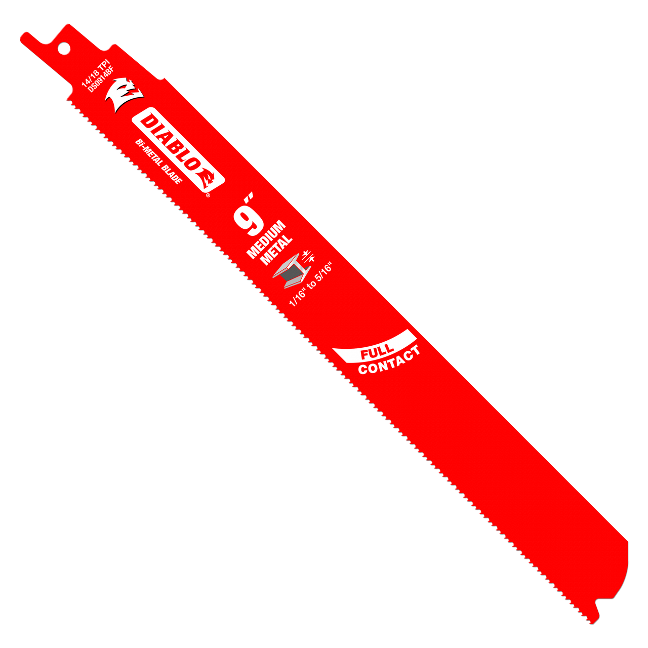 Diablo DS0914BF25 9 in. Bi-Metal Recip Blade for Medium Metal Cutting (3/32 in. to 5/16 in.) (25-Pack)