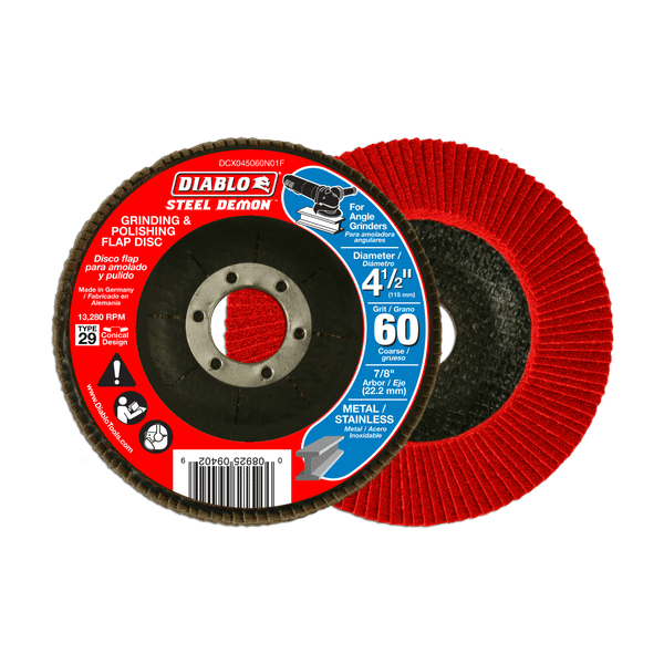 Diablo DCX045060N01F 4-1/2 in. Steel Demon Flap Disc 60 Grit - Type 29