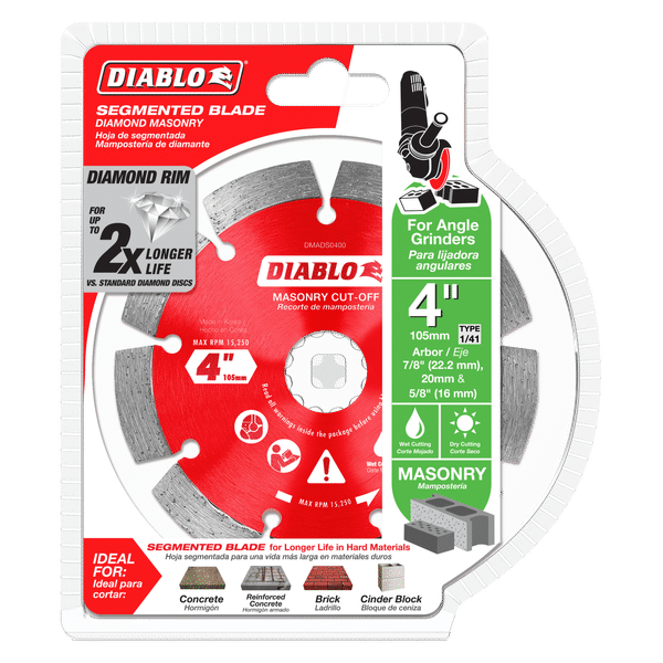 Diablo DMADS0400 4 in. Diamond Segmented Cut-Off Discs for Masonry