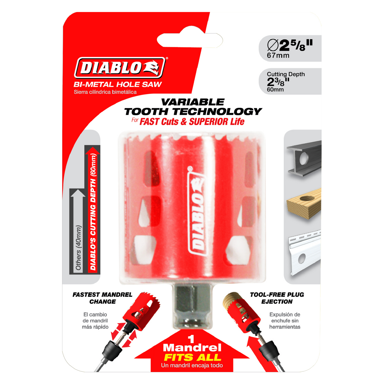Diablo DHS2625 2-5/8 in. Hole Saw