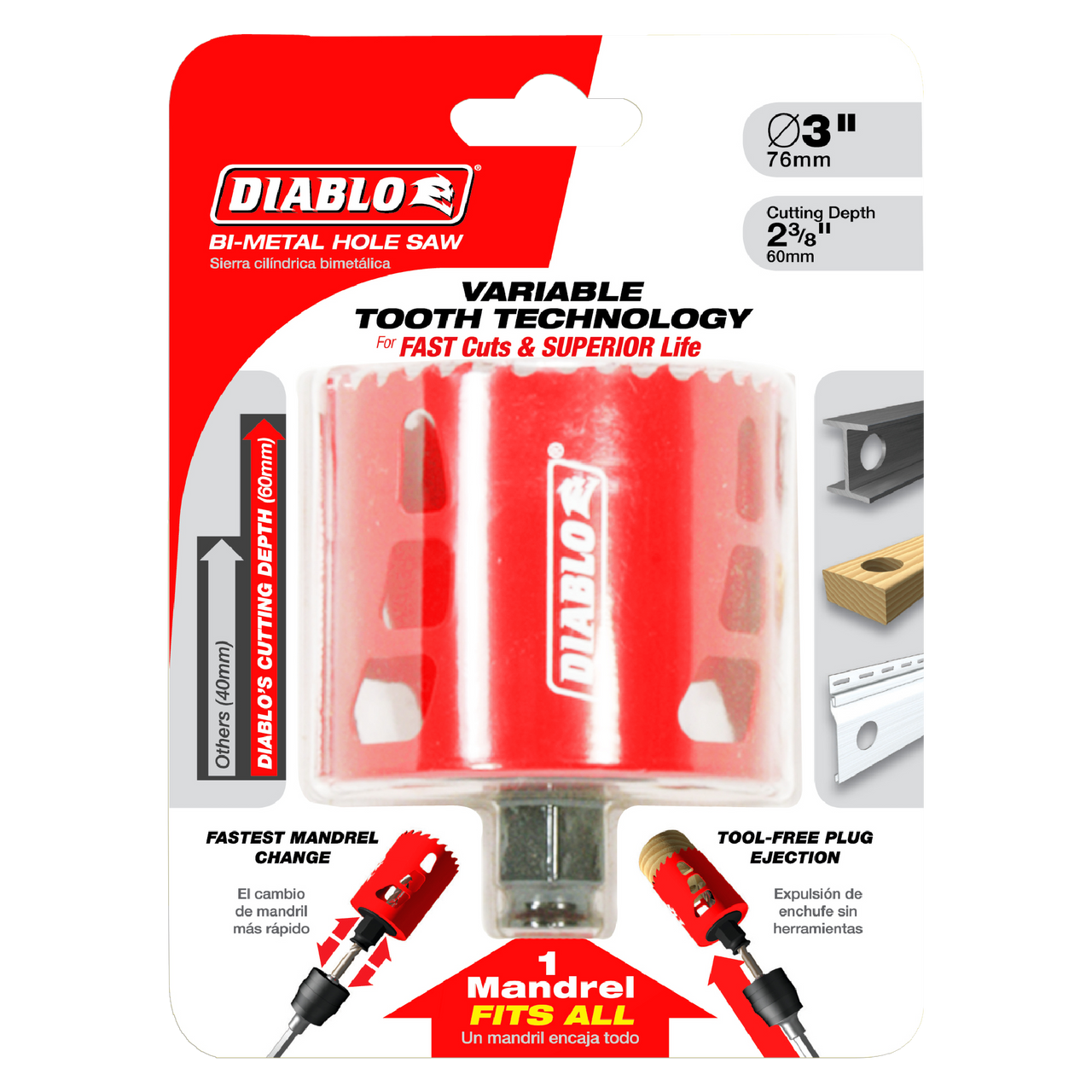 Diablo DHS2750 2-3/4 in. Hole Saw