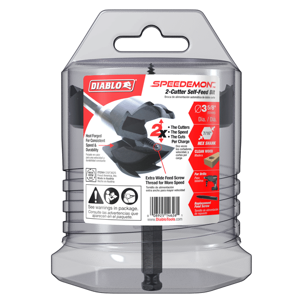 Diablo DSF3625 35/8 in. Dia. SPEEDemon SelfFeed Bit
