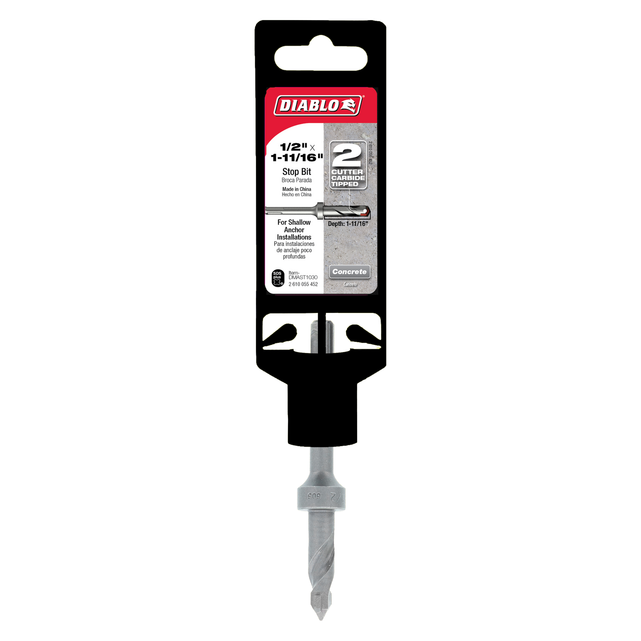 Diablo DMAST1030 1/2 in. x 1-11/16 in. SDS-Plus 2-Cutter